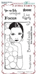 Beauty is in the Eyes Rubber Stamp sheet - DL